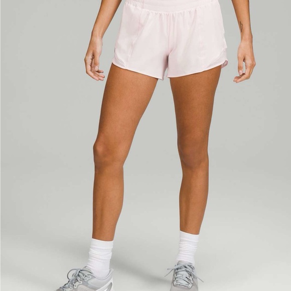 Strawberry Milkshake Lululemon Hotty Hot Low Rise 4" Shorts - Picture 2 of 3